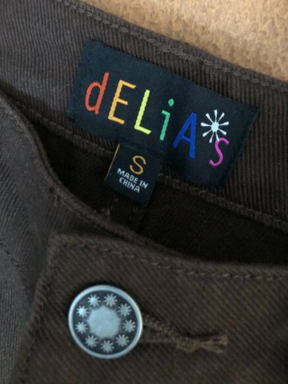 Dolls Kill x Delia’s Brown Carpenter Pants Y2K Baggy Skater Utility Grunge Pants